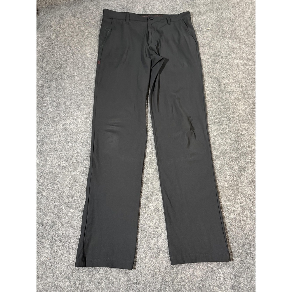 Rhone Pants Mens 32 Black Performance Chino Tech Stretch Travel Golf Casual